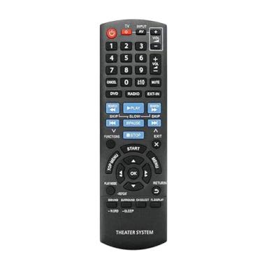 Imagem de ALLIMITY Controle remoto de substituição N2QAYB000694 compatível com Panasonic Home Theatre DVD Disc Player SC-XH170 SA-XH170 SC-XH175 SA-XH175 SC-XH20 SA-XH70 SC-XH75 SA-XH75 SA-XH20 SC-XH20 SC-XH70