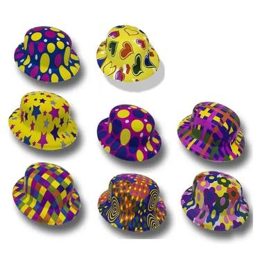 Imagem de Chapéu Coquinho Estampado Colorido Para Festas - 10 Unidades