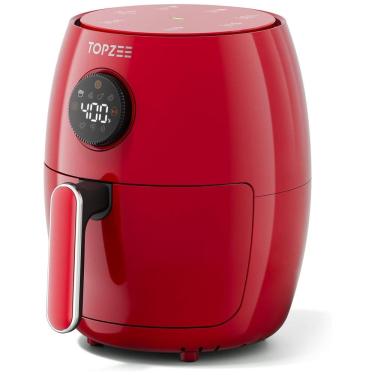 Imagem de Fritadeira Elétrica de Ar Quente Compacta Topzee, 2,1 litros, 4 em 1, Assar, Grelhar, Reaquecer, 98% Menos Óleo, Controle de Temperatura