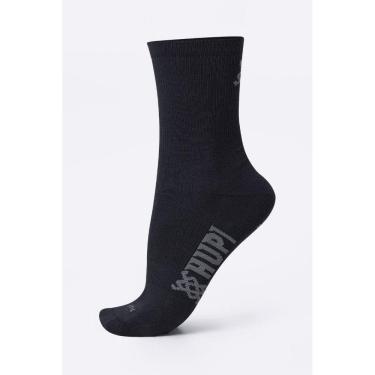 Imagem de Meia HUPI Casual Cano Longo Algodão Preto