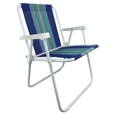 Imagem de Cadeira de Praia Dobravel Quintal Varanda Piscina Jardim Pesca Lazer A