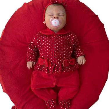 Imagem de Saída de Maternidade Menina Gabriela Vermelha 03 Peças - Amora Baby En