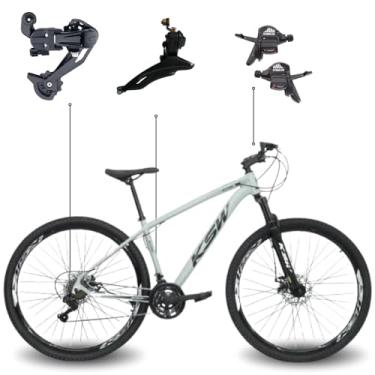 Imagem de Bicicleta Aro 29 KSW XLT 21 Marchas Quadro Alumínio Cabeamento Interno Freio Hidráulico MTB (Cinza porshe, 21)