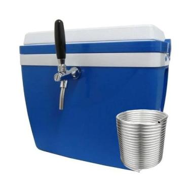 Imagem de Chopeira A Gelo 34L com Torneira Italiana Cromada, Serpentina 10m e De