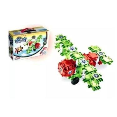 Imagem de Airplane Clic Lig 48 Peças Avião p/ Montar - 107098 - Plasbrink