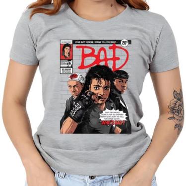 Imagem de Camiseta Michael Jackson Bad Retrô Gibi Exclusiva Vintage - NoBrand, C