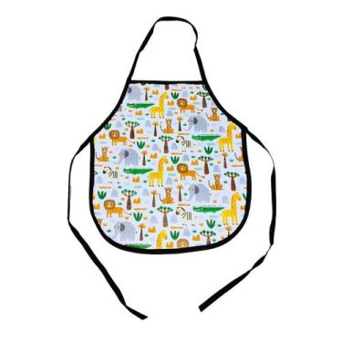 Imagem de Avental Infantil Impermeável Estampado - Bemprat, Branco