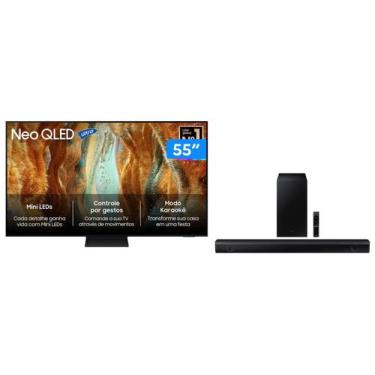 Imagem de Smart TV 55 Samsung 4K Neo QLED QN70F - 120Hz + Soundbar HW-B550/ZD 2.