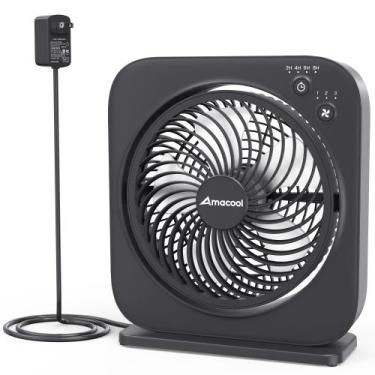Imagem de Ventilador de mesa AMACOOL 30cm Box Fan 3 Velocidades 8HRS Timer Preto