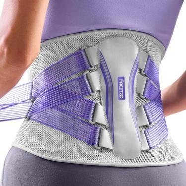 Imagem de Back Brace FREETOO para mulheres com dor lombar com suporte biônico