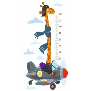 Imagem de Adesivo Girafa Fita Métrica Medir Criança Pediatra Creche Jardim - Gic