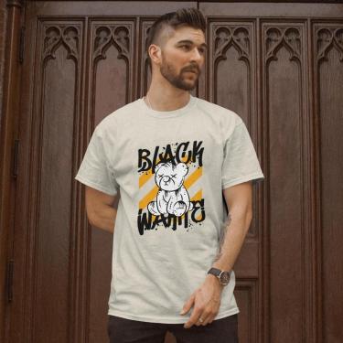 Imagem de Camiseta Masculina Malha Algodão Estampada Casual Bear Black do P ao G1-Masculino