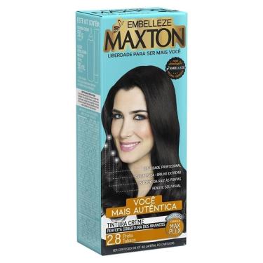 Imagem de Tinta de Cabelo Maxton Kit Prático 2.8 Preto Tabaco