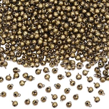 Imagem de Augshy 200 peças de mini sinos, sino vintage de liga de bronze de 1/10.2 cm, sino artesanal para decoração de casa e animais de estimação, pulseira, colar, decoração de Natal, lembrancinhas de festa