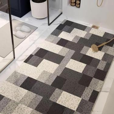Imagem de Tapete De Chuveiro De Bucha Tapete De Banho Tapete De Banheiro De Canto Antiderrapante Para Chuveiro Interno Tapete De Banho De Pvc Para áreas De Chuveiro Molhado De Banheiro, B, （40x60CM）