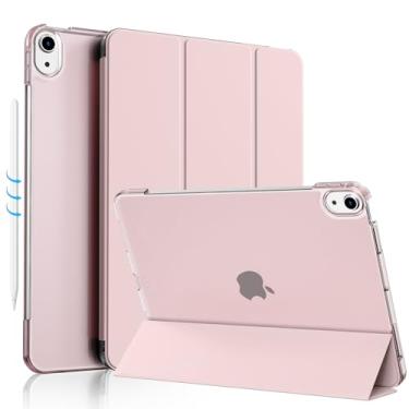 Imagem de GKABXY Capa para iPad Air 11 polegadas M2/M3 (2024/2025), iPad Air 5ª/4ª geração (2022/2020) 10,9 polegadas, capa protetora de suporte fino com capa traseira translúcida de policarbonato rígido