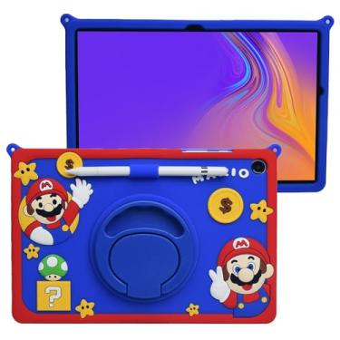 Imagem de Capa de desenho animado para iPad Pro 11/27.7 cm/iPad Air 4/5, MONEHOYSY com suporte de silicone macio fofo [à prova de quedas, à prova de choque, antiderrapante] Capa traseira com suporte traseiro