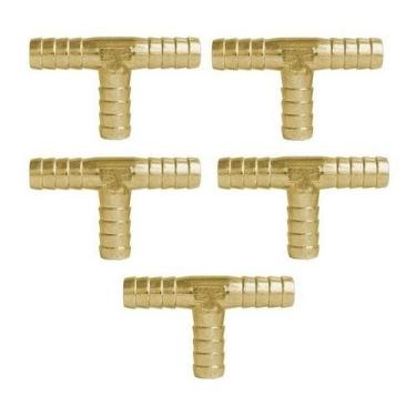 Imagem de 5x Emenda Mangueira Tee Compressor Pintura Pulverização 3/8 - Mecapar