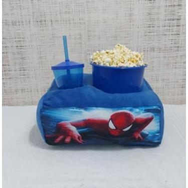 Imagem de Almofada de pipoca kit filme copo de picoca + copo com canudo - AMORA 