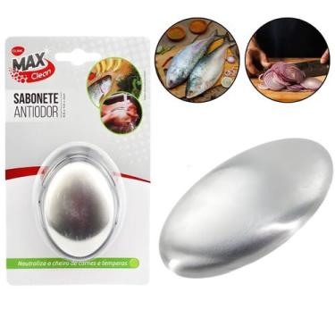 Imagem de Sabonete Mágico Tira Cheiro Anti Odor Inox P/ Mãos Cozinha - Clink