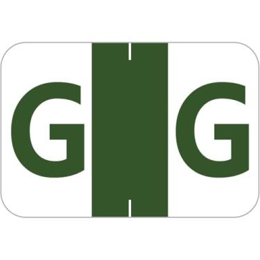 Imagem de 240 peças de etiquetas de pasta de arquivos, alfabeto, guias de índice de código de cores alfabéticas compatíveis com Smead 2,5 cm x 1-1/5.1 cm Barkley/Sycom FABKM - Adesivos Alpha compatíveis com a