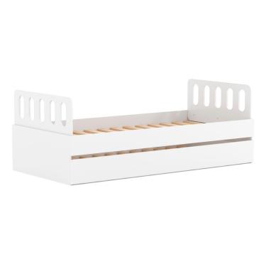 Imagem de Bicama Solteiro Com Cabeceira Anatômica Removíveis Branco Housin