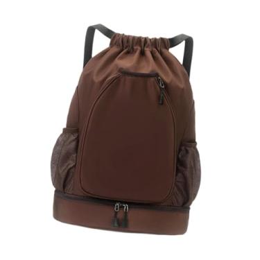 Imagem de simhoa Mochila com cordão, organizador de bolsa de tênis para mulheres e homens, mochila esportiva com cordão para academia e raquete de badminton para