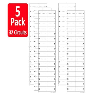 Imagem de Littversions Substituição de vinil de 32 circuitos para Square D Schnider Homeline disjuntor elétrico painel fusível etiquetas adesivos adesivos à prova d'água LSDL (pacote com 5)