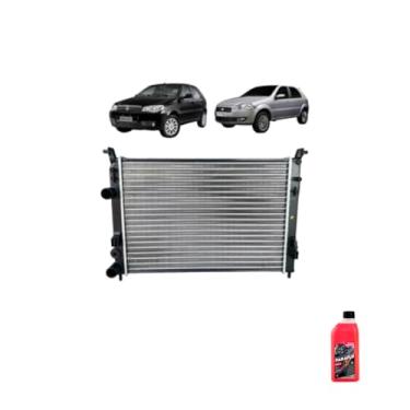Imagem de Kit Radiador Palio 1.0/1.3/1.4 8/16V + Aditivo Paraflu Rosa 1L
