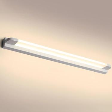 Imagem de Luminária de parede LED para banheiro, branca, com espelho frontal, IP44, para exibição de fotos, arandela para espelho, luminária de parede moderna para leitura em hotéis e restaurantes, à