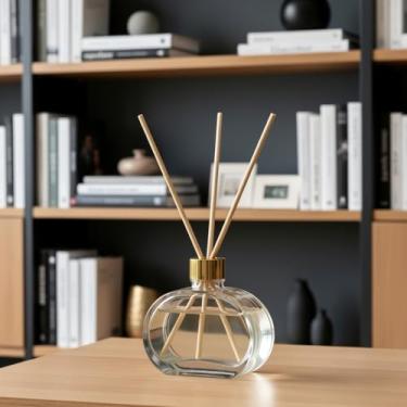 Imagem de Kit 10 Frascos Difusor de Ambiente em Vidro 28/410 – 100ml ou 280ml com Tampas e Varetas para Aromatizador(PRATA,280ML)