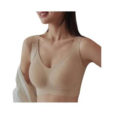 Imagem de Sutiã Sem Costura Push up Sem Fio Para Mulheres, Lingerie Macia, Confo