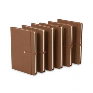 Imagem de Mini Caderno com Elástico, Sticky Notes, Miolo Sem Pauta na Cor Bege, 48 Folhas, 14,4x9,4x1,0cm (5, Marrom)