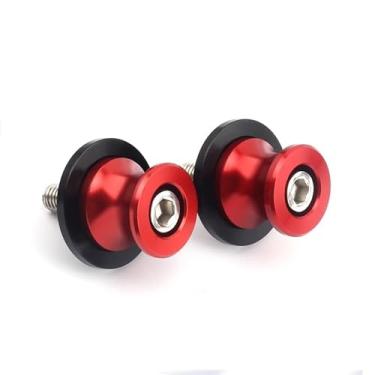Imagem de Compatível com Trident 660 Tiger 900 800 1200 Street Triple R 765RS Moto Swingarm Spools Slider Stand Screw Accessories (vermelho)