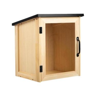 Imagem de TABTAG Biblioteca gratuita ao ar livre - Armário de madeira para compartilhar livros, literatura e jornais