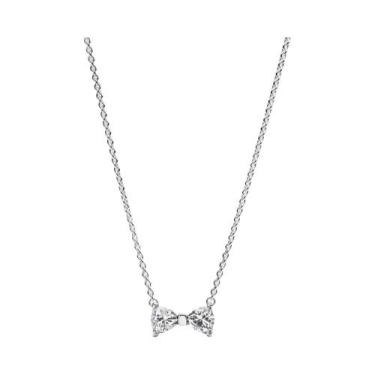 Imagem de Colar De Prata Esterlina 925 Com Laço Colorido Em Forma De Coração Ver