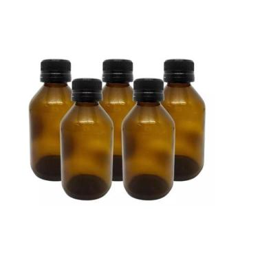 Imagem de Frasco Ambar 100Ml Com Tampa Lacre - Rplabor
