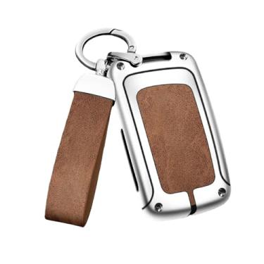 Imagem de Capa de couro para chave remota de carro, compatível com Lexus IS250 IS300C RX270 450h GX CT200H GX400 GX460 ES240 350 LS460 GS300 460h ES300h(C-silver brown ring)