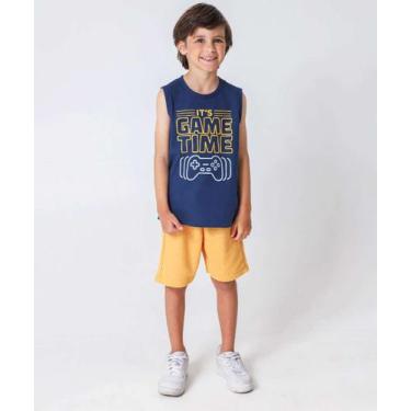 Imagem de Bermuda Infantil Moletinho Marisa Tam 4 a 10 Amarelo-04052 - MR, 10, A