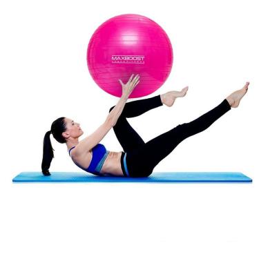 Imagem de Bola de Ginástica Pilates 55 cm Maxboost Resistente Fitness Academia Treino-Unissex
