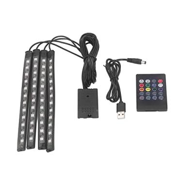 Imagem de Acouto Faixa de Luz LED RGB de 8 Cores Com Controle Remoto e de Voz, 48 LEDs, Design Flexível para Casa, Carro, TV, Decorações de Festas
