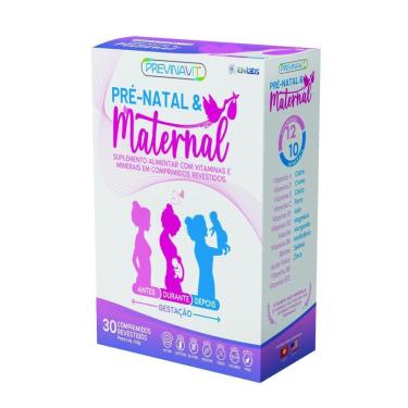 Imagem de PREVINAVIT PRÉ-NATAL & MATERNAL IDN LABS – CAIXA COM 30 COMPRIMIDOS-Unissex