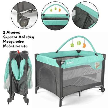 Imagem de Berço Cercado Chiqueirinho Portatil Rayo até 18kg Compacto Com Bolsa T
