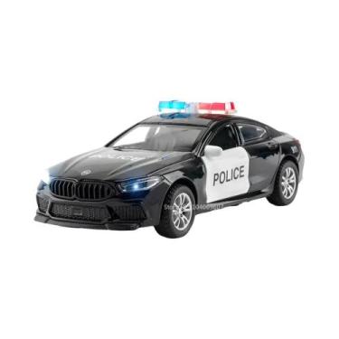 Imagem de Carro De Polícia Miniatura M8 1:32 Em Liga Metálica Com Luz E Som, 4 P