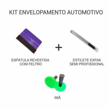 Imagem de Kit de Envelopamento Automotivo - Espátula + Estilete Semi Profissiona