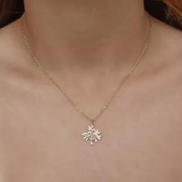 Imagem de Colar Pingente Arvore Da Vida Com Zircônias Banhado Ouro 18k Prata /Do