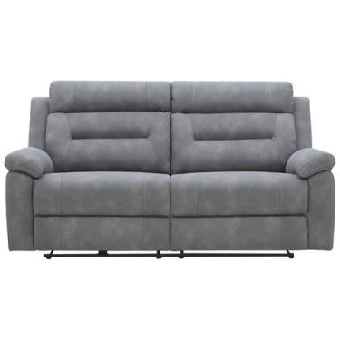 Imagem de Sofá 3 Lugares Retrátil Reclinável Elétrico Poliéster e PU Molas Ensac