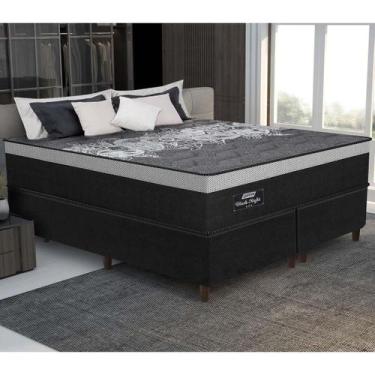 Imagem de Cama Box Conjugado King com Colchão (193x72x203) Black Night Gazin CR3