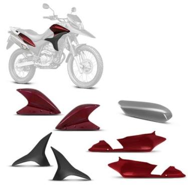 Imagem de Kit Carenagem 4 Peças Pro Tork Moto Honda XRE 300 2010 a 2012 Substitu