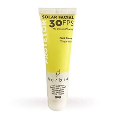 Imagem de Herbia Protetor Solar Facial Pele Oleosa 30 Fps Natural E Vegano Branco